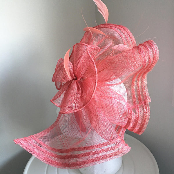 Ava Pink Fascinator, Kentucky Oaks Hat, Pink Kentucky Derby Hat, Spring Racing Fascinator, Royal Wedding Hat, Tea-Party Hat, Pink Racewear