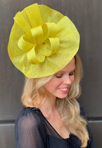 Tia Big Lime Derby Fascinator Lime Green / Yellow Kentucky Derby Fascinator,Royal Wedding Hat, Spring Racing Headband,Fancy Fascinator Hat Lime,Ladies Tea-Party Hat