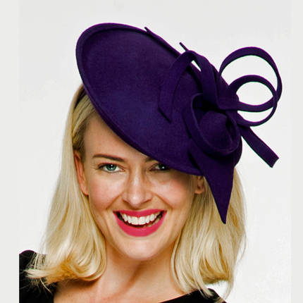 Milly Black Wool Felt Fascinator, Black Derby Hat, Winter Fascinator, Wool Wedding Hat, Royal Hat, Derby Hats for Women, Fancy Tea Party Hat