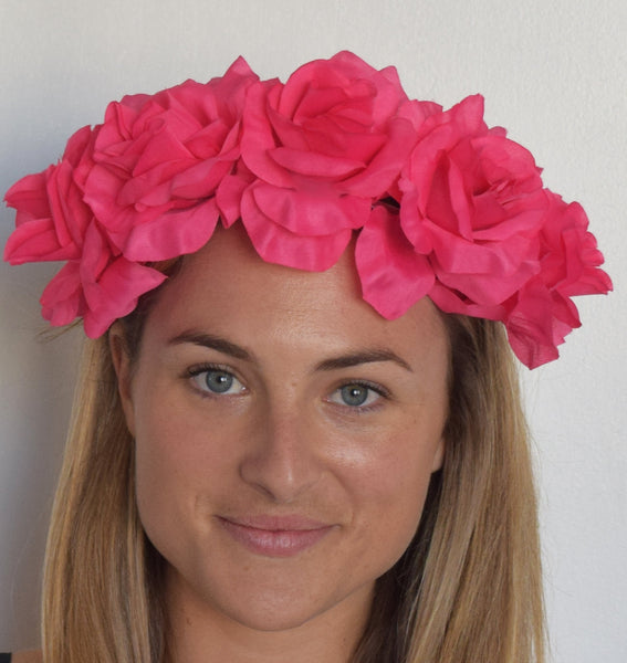 SALE item* Isabella Fuchsia Pink Fascinator, Bright Pink Derby Headband, Wedding Headpiece, Kentucky Derby Fashion 2023, Oaks Flower Crown