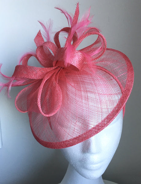 Elsa Candy Pink Fascinator, Kentucky Derby Hat, Spring Racing Fashion 2019, Wedding Hat, Fancy Oaks Headband, Pink Tea Hat, Royal Hats