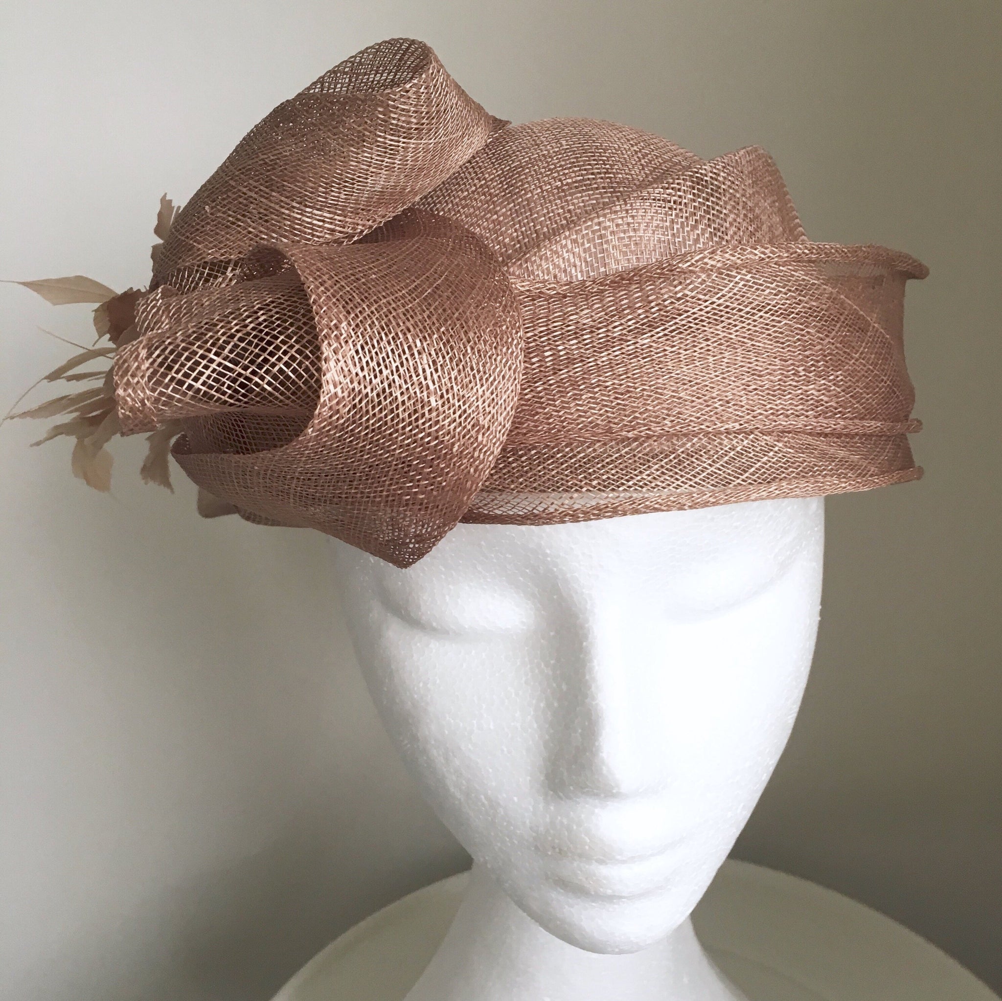 Anouk Taupe Fascinator Hat, Kentucky Derby Hat, KY Oaks Fascinator, Spring Racing Fashion 2023, Royal Wedding Hat, Tea-Party Millinery