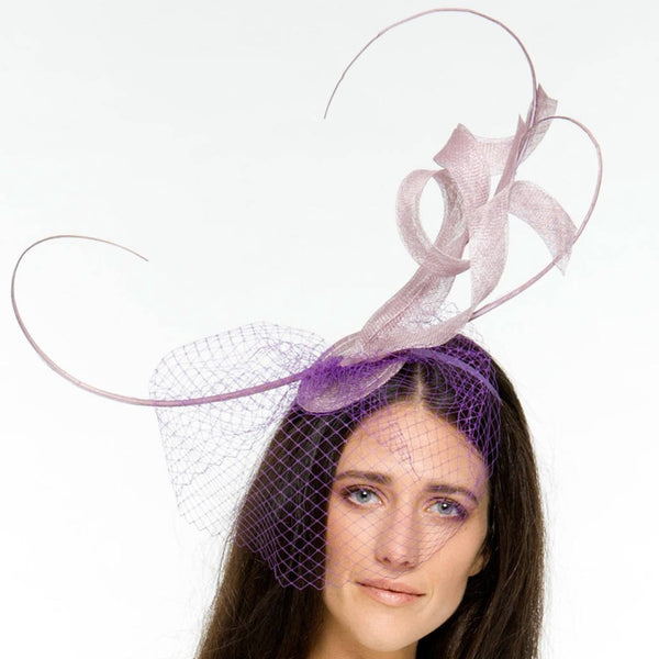 Issy Lilac Light Purple Fascinator, Kentucky Derby Fascinator, Oaks Headpiece, Spring Derby Headband, Lilac Millinery
