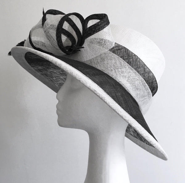 SALE item* Margot Black and White Derby Hat, Kentucky Derby Hat 2023, Fancy Hat Black and White, Women's Derby Hats, Spring Racing, Tea Hat